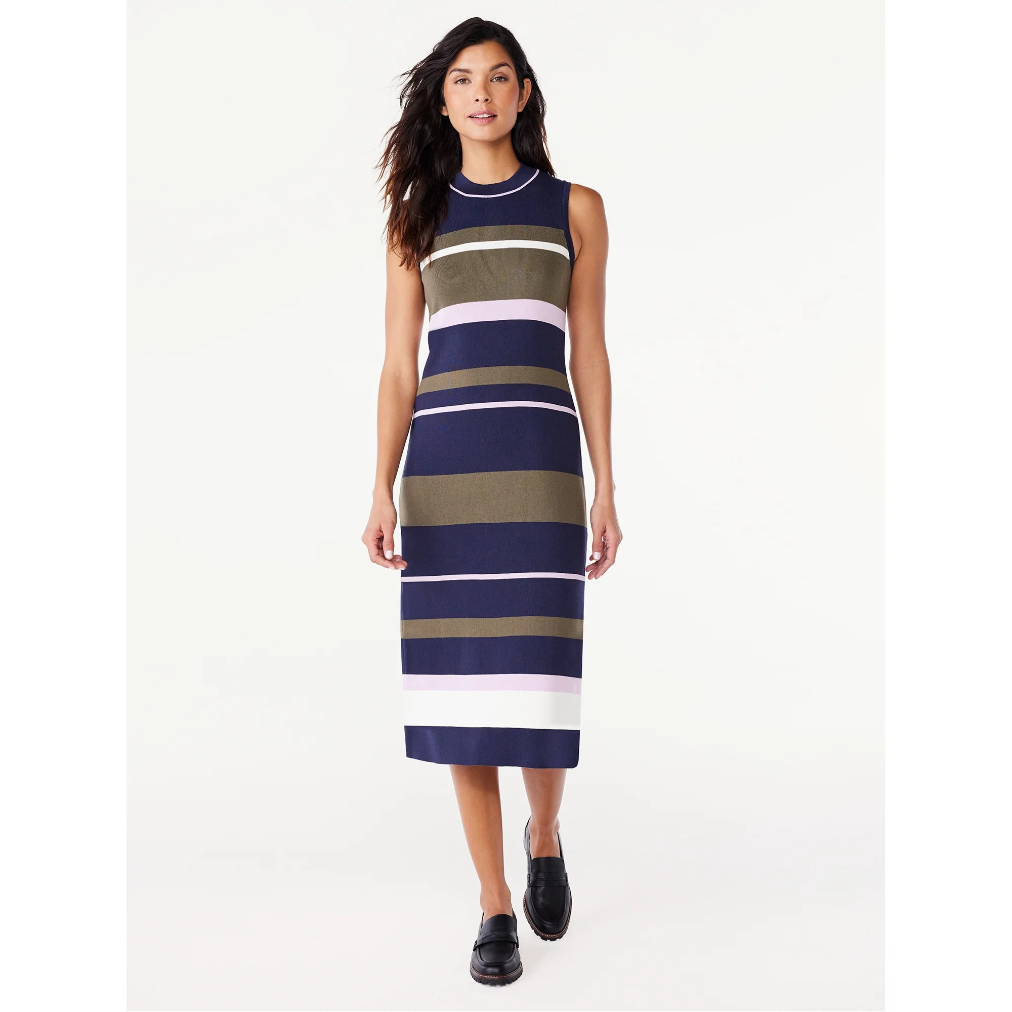 Free Assembly Women's Sleeveless Midi Sweater Dress, Sizes XS-XXL | Walmart (US)