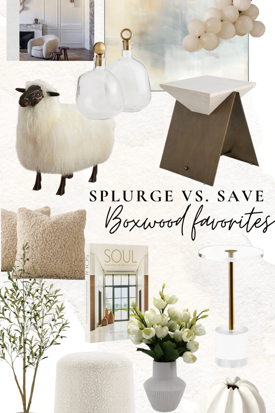 SAVE vs SPLURGE

Splurge - rugs, lighting, high traffic furniture, window treatment
Save - Decor, plants, accent furniture (tables, benches, stools)
MIX and Match - High and low price points to give an over all cohesive design look

#LTKFindsUnder50 #LTKFindsUnder100 #LTKHome