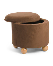 Velvet Storage Ottoman | Marshalls