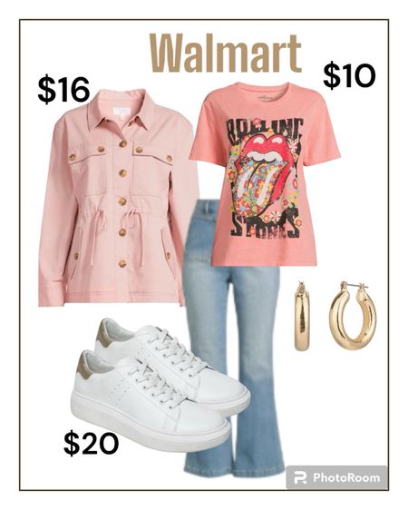 Walmart cute outfit with pink jacket , tee and jeans. 

#summeroutfit


#LTKfindsunder50 #LTKshoecrush #LTKstyletip