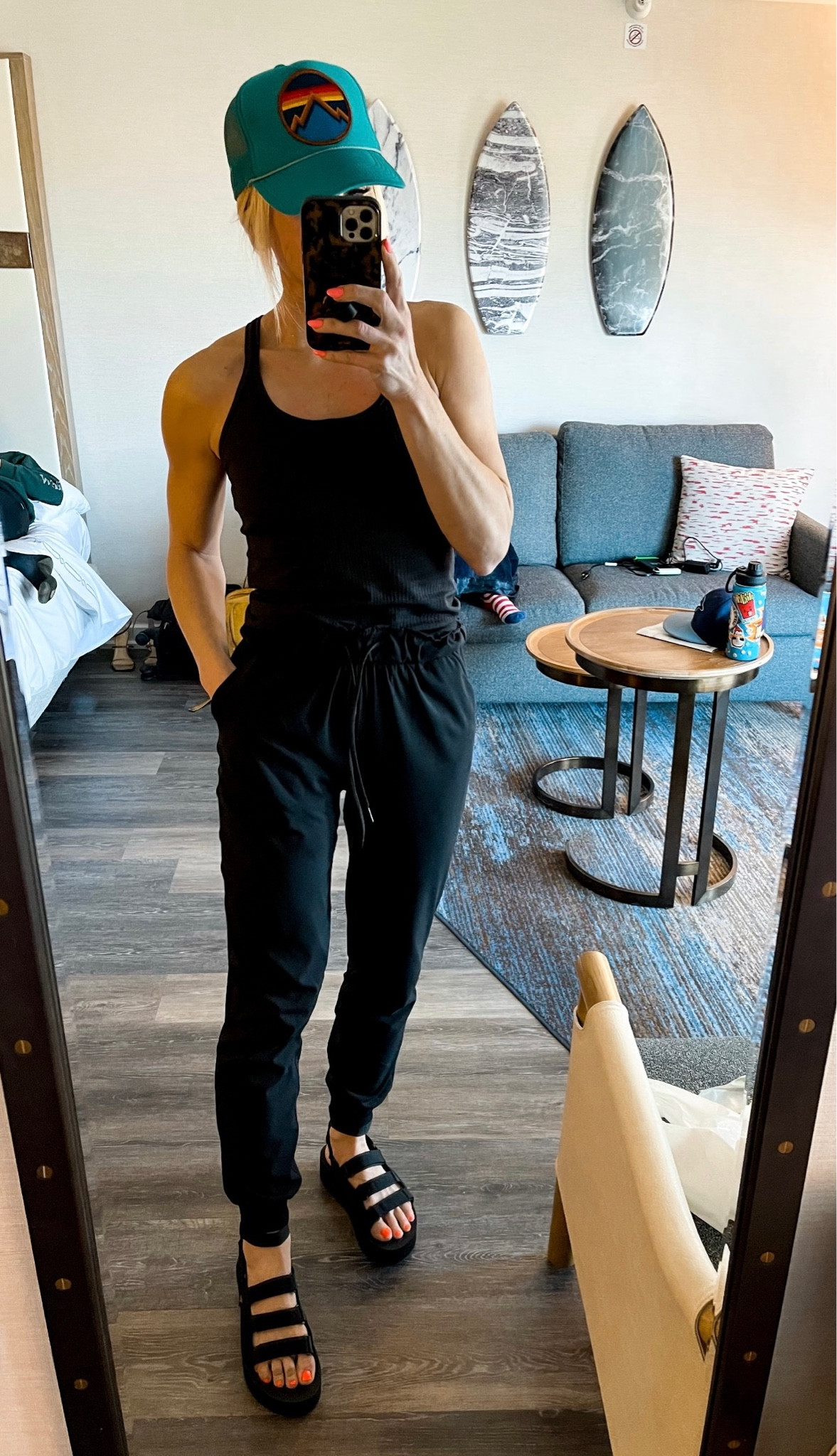 Lululemon tank & joggers. Teva platform sandals so cute and comfy!

#LTKshoecrush #LTKFind #LTKSeasonal