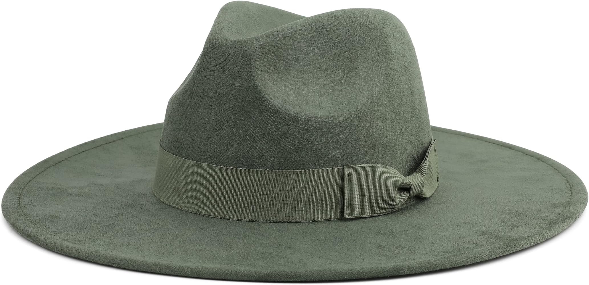 Big Wide Brim Fedora Hat for Women Large Felt Panama Rancher Hat | Amazon (US)