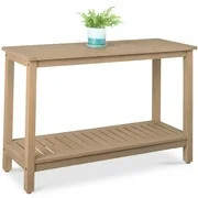 Best Choice Products 48in 2-Shelf Indoor Outdoor Wooden Console Table Multifunctional Buffet Bar ... | Walmart (US)