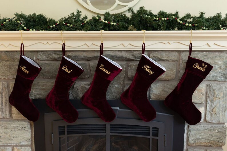 Personalized Traditional Christmas Stocking/ Custom Embroidered Christmas Stockings/personalized ... | Etsy (US)