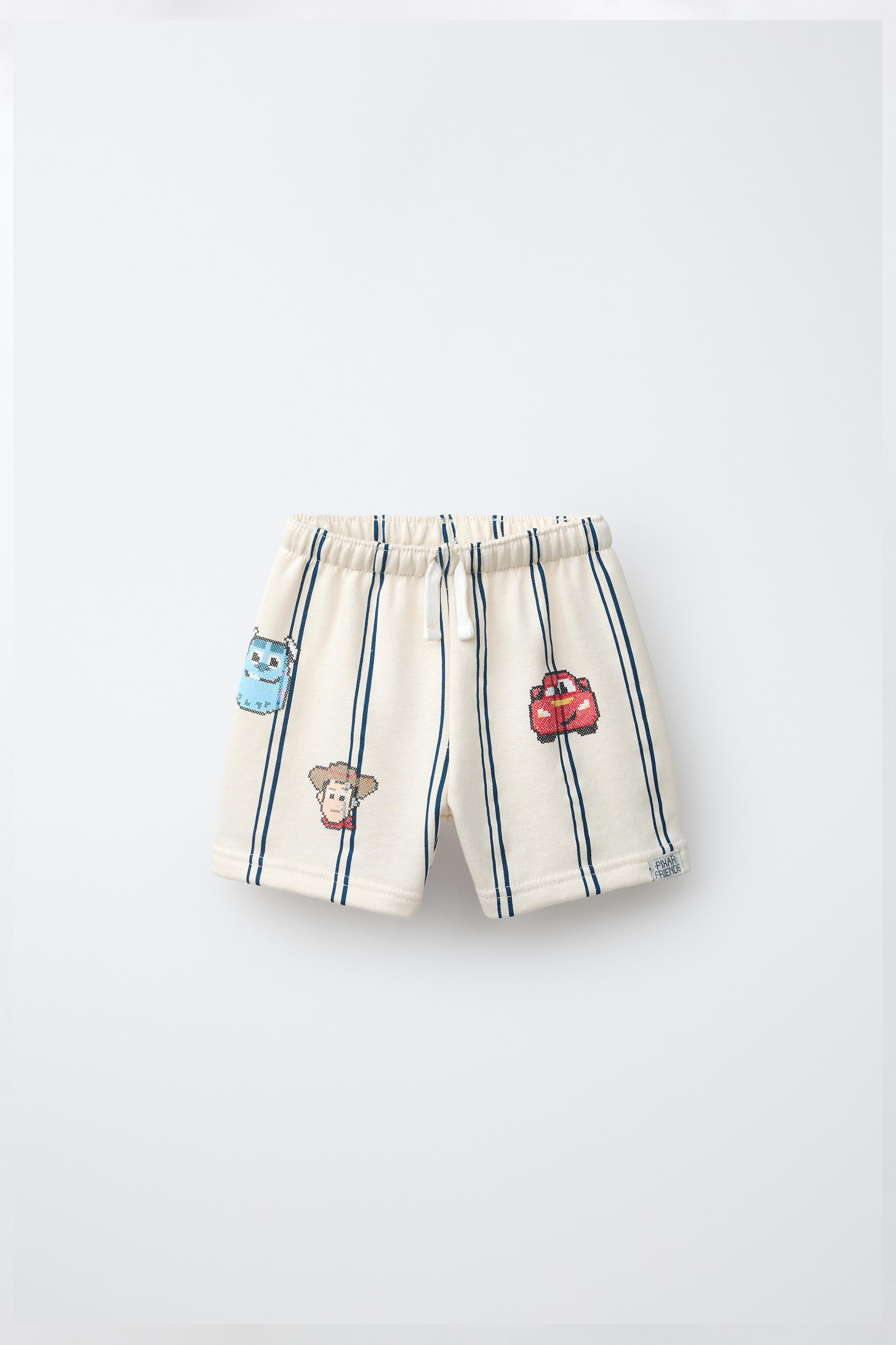 TOY STORY © DISNEY/PIXAR EMBROIDERED STRIPED SHORTS | Zara US