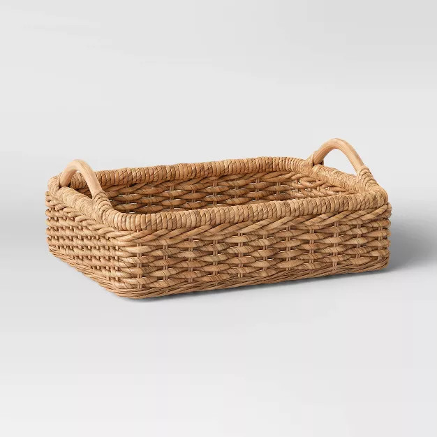 14" x 18" Banana Woven Rectangular Tray Brown - Threshold™ | Target