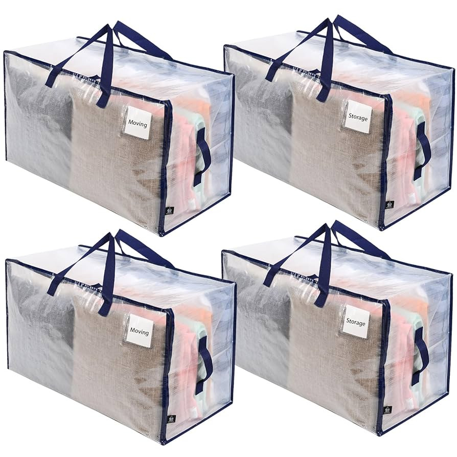 VENO 4 Pack Moving and Storage Bags, Heavy Duty, Alternative to Moving Boxes, Large Packing Totes... | Amazon (US)