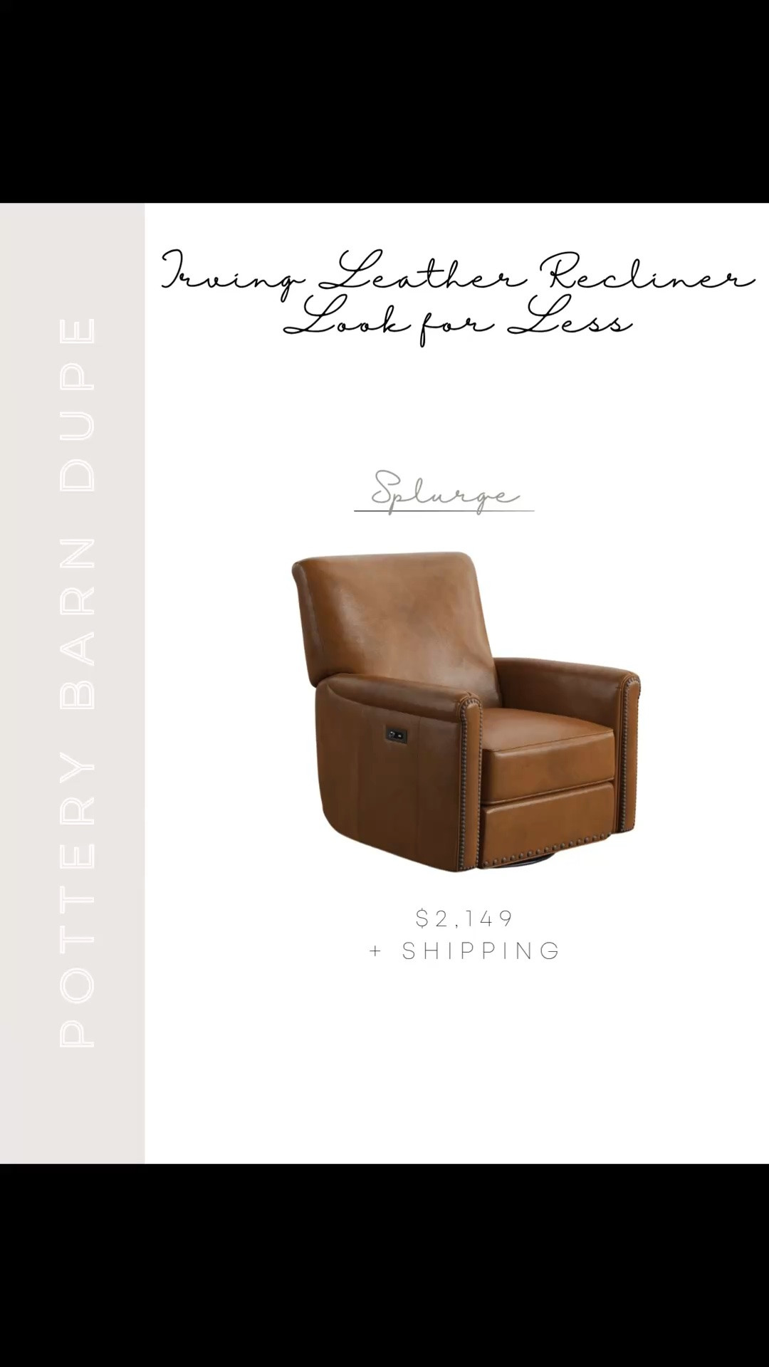 If you've been looking for the perfect leather recliner, this one's for you 🤍 It's a spot-on dupe for the Pottery Barn Irving — that same classic, timeless leather look for so much less. The coziest chair to curl up in this fall. Linking it here!

#LTKSaleAlert #LTKHome