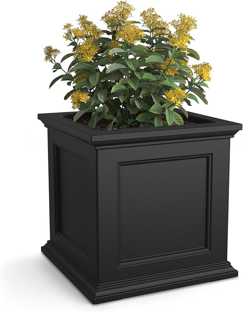 Mayne Fairfield 20-Inch Square Planter – Self-Watering, Weather-Resistant Planter for Flowers ... | Amazon (US)