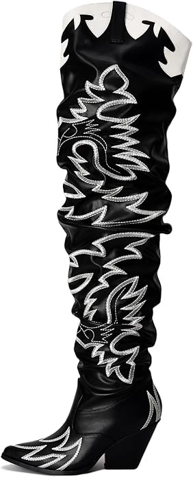 Cape Robbin Women's Western Thigh High Over The Knee Cowboy Cowgirl Boots - Chunky Block Heel Fas... | Amazon (US)