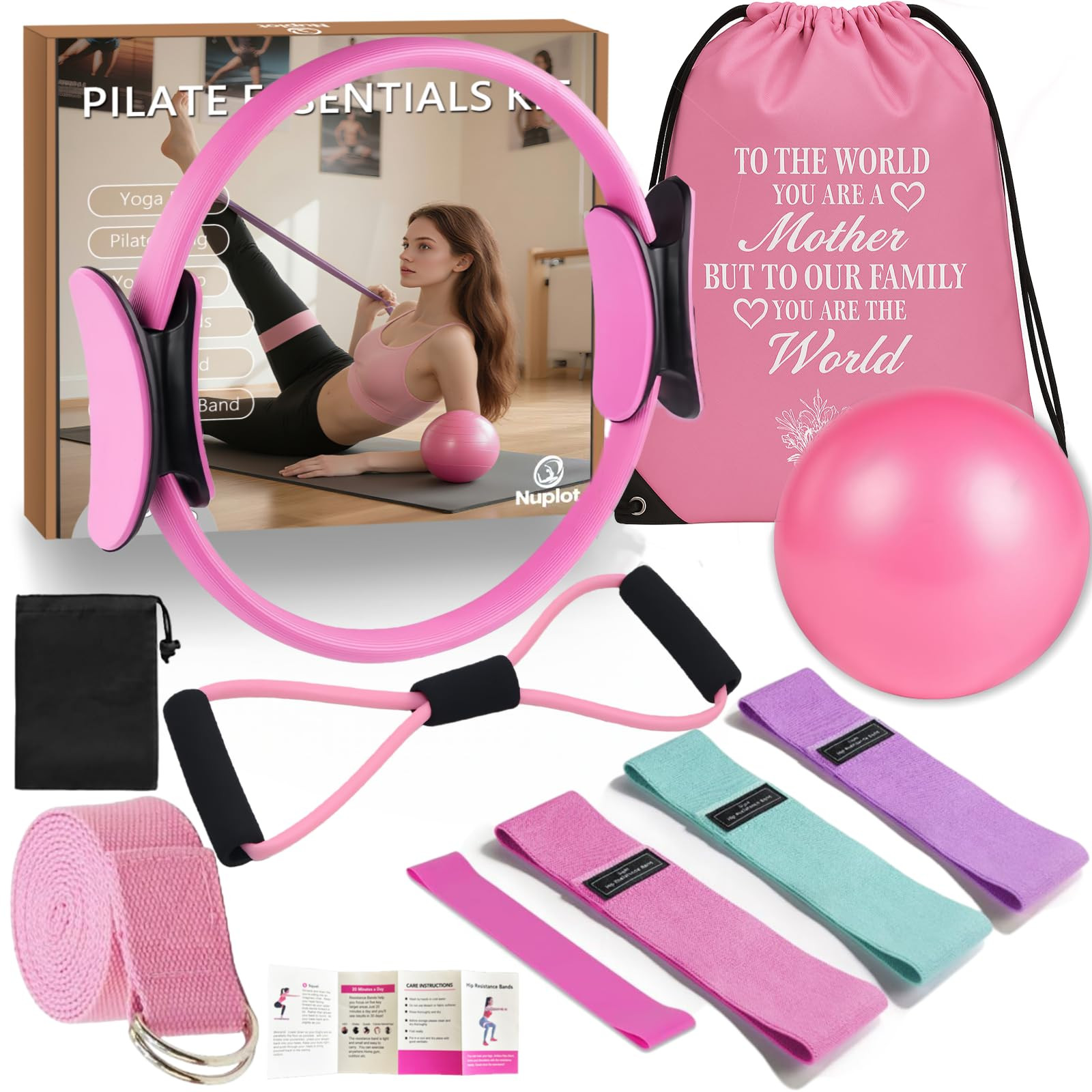 Pilates Equipment 15" Pilates Ring Plus, Pilates Kit for Home Workouts, Pilates Essentials Kit fo... | Amazon (US)
