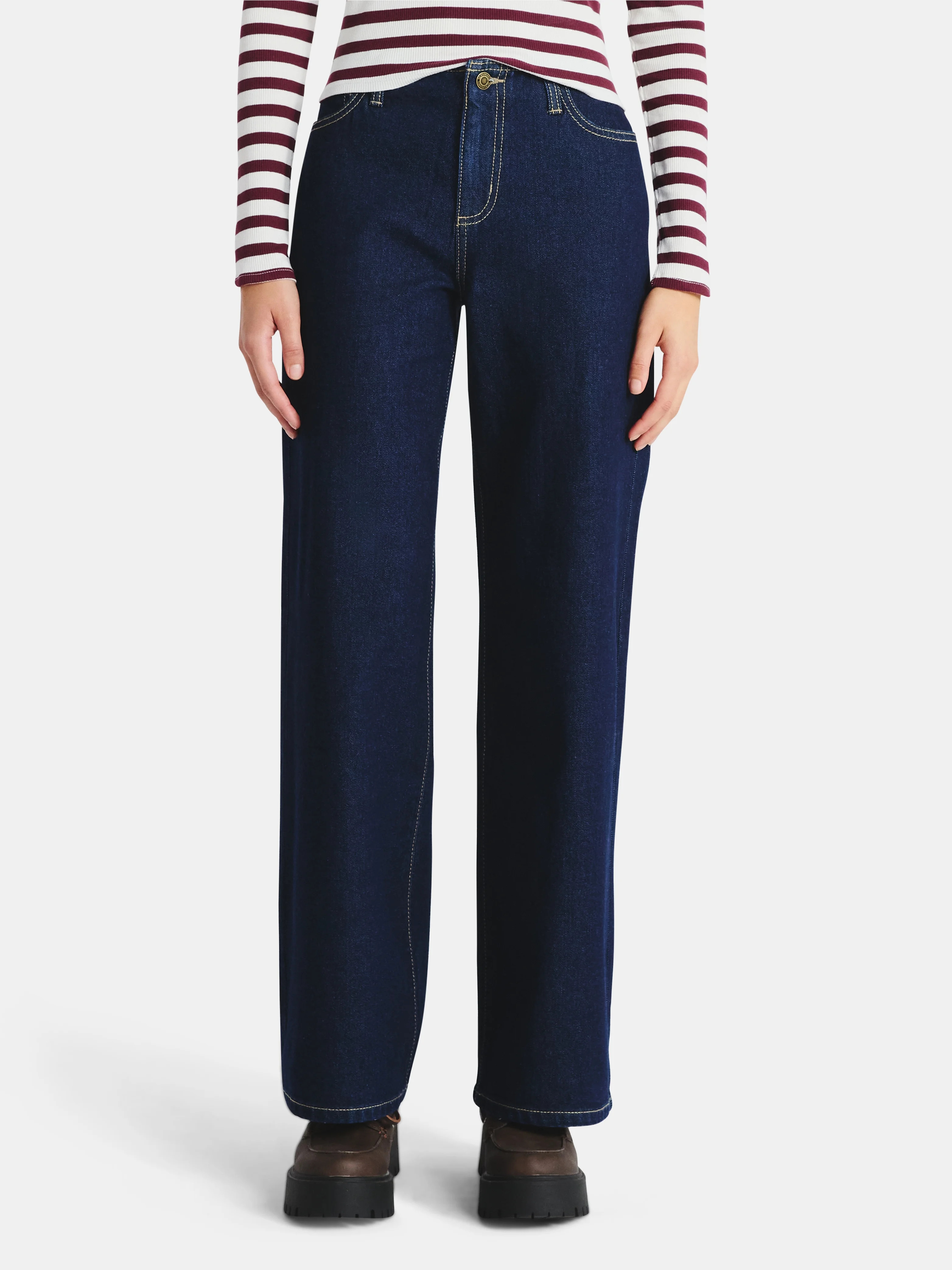 No Boundaries Baggy Wide Leg Jeans, 31.5'' Inseam, Women's | Walmart (US)