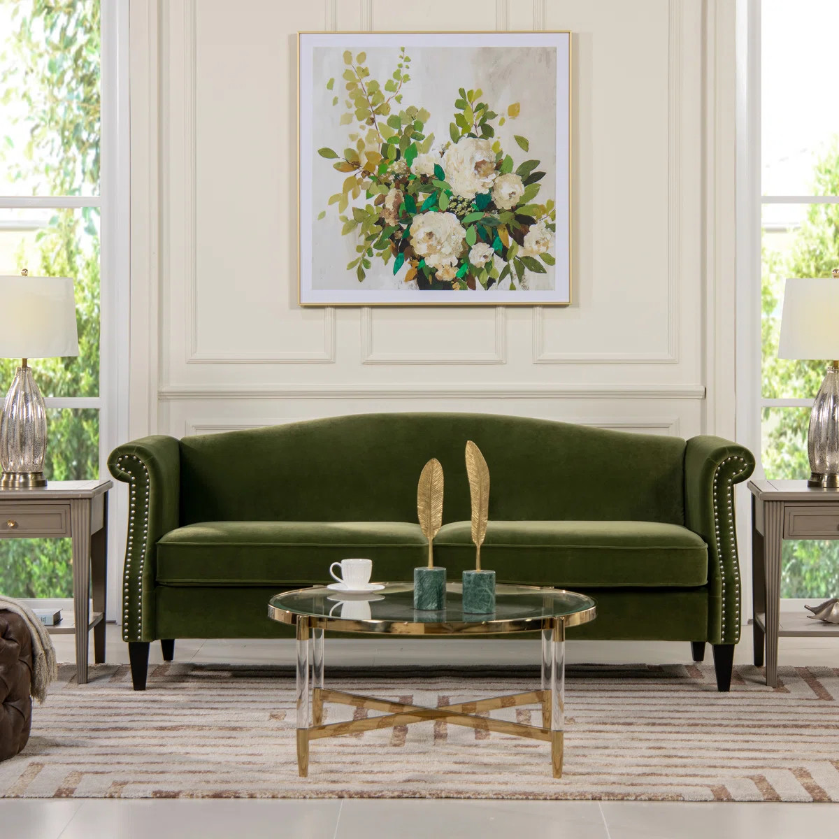 Gracemary 77'' Velvet Sofa | Wayfair North America