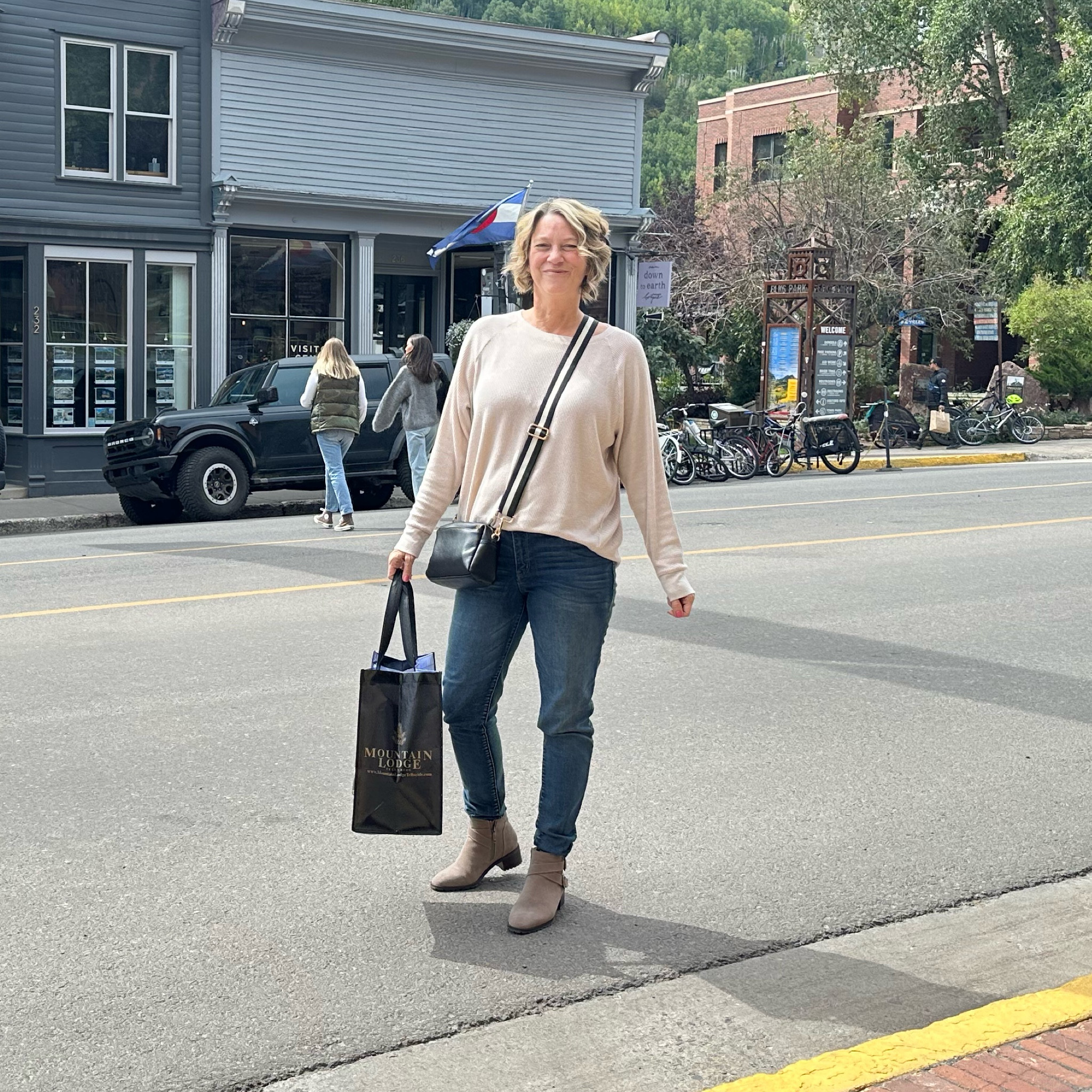Waterproof boots are a must pack for two seasons. Thin but not see-through long sleeve tee fits like a charm when tucked in halfway. Not shown is tangle-free fringe scarf. #traveloutfit #falloutfit #waterproofboots 

#LTKSeasonal #LTKtravel #LTKshoecrush