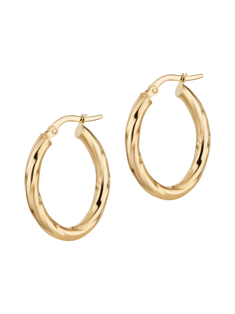 14K Yellow Gold Goddess Oval Hoops | Saks Fifth Avenue