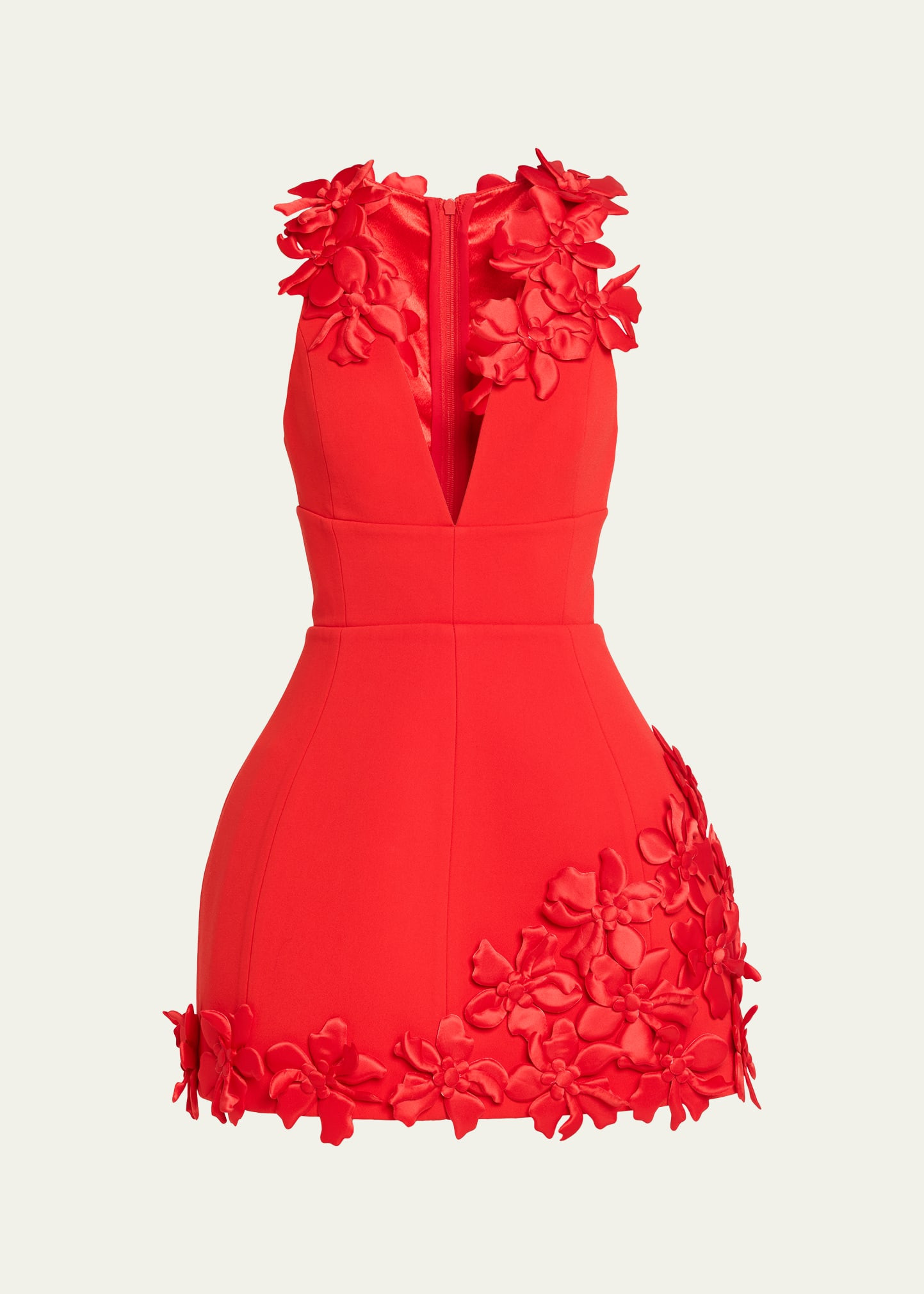 Bronx and Banco Estelle Floral Appliqué Fit & Flare Mini Dress | Bergdorf Goodman