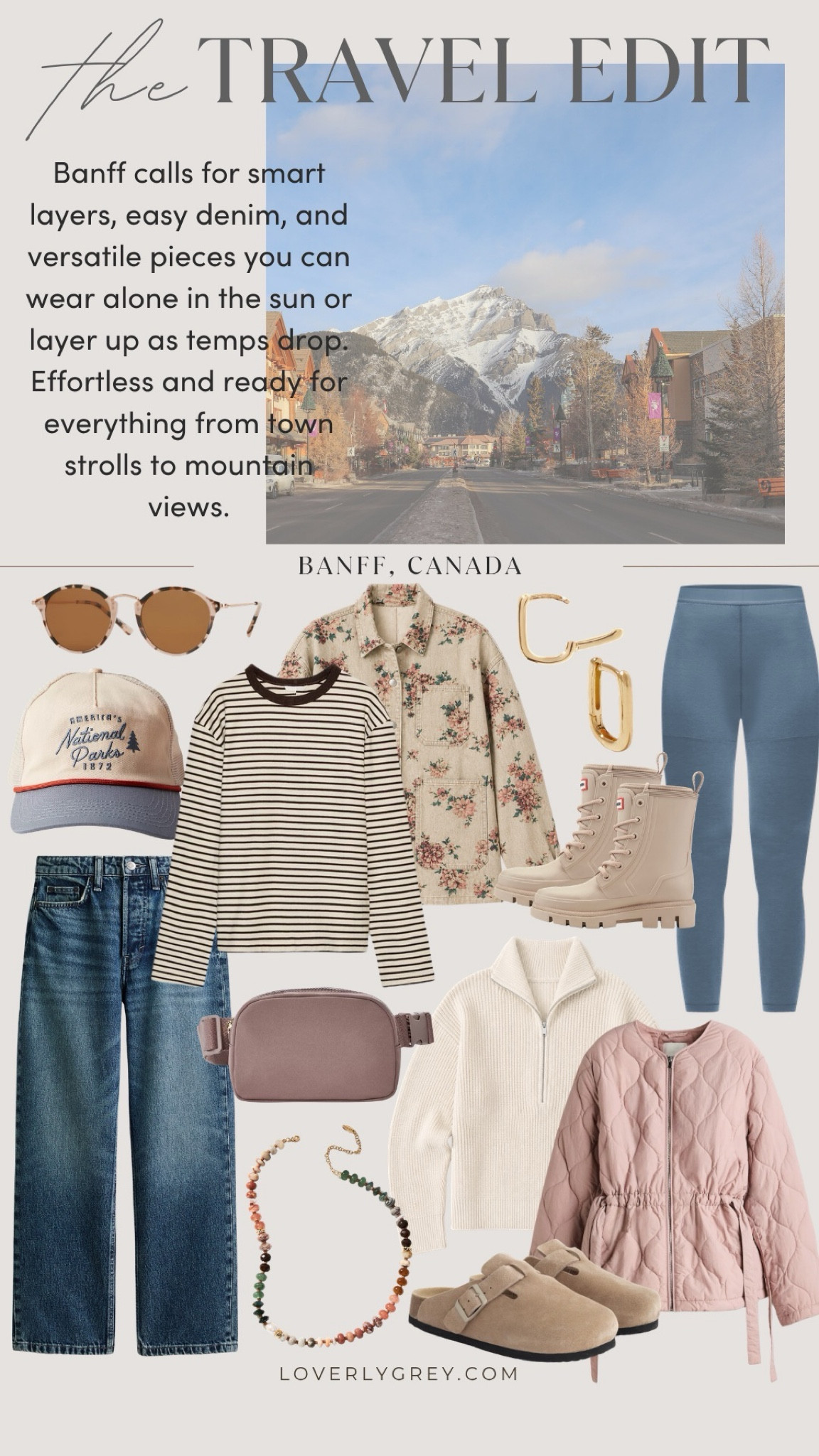Banff-ready layers 🏔️ Lightweight knits, easy denim, and versatile pieces you can wear solo in the sun or layer up as temps drop. Perfect for mountain town days to scenic views.

Banff outfits, spring travel outfits, summer layering, mountain style, travel capsule wardrobe, casual chic outfits, lightweight layers, denim outfits, cozy knits, neutral outfits, outdoor style, vacation outfits

#LTKootd #LTKTravel #LTKSeasonal