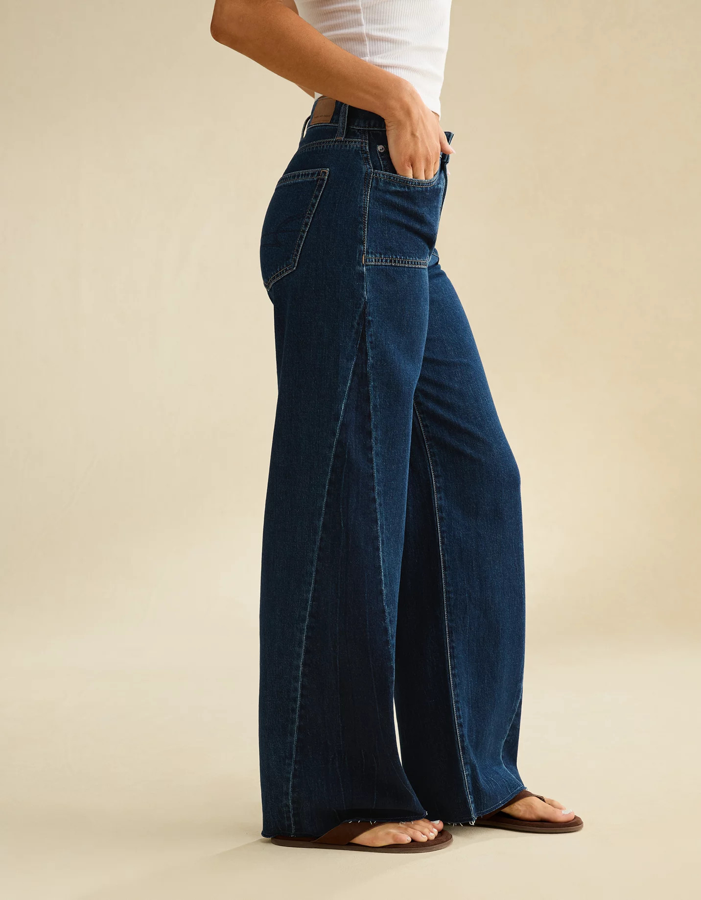 Dreamy Drape AE Super High-Waisted Baggy Wide-Leg Jean | American Eagle Outfitters (US & CA)