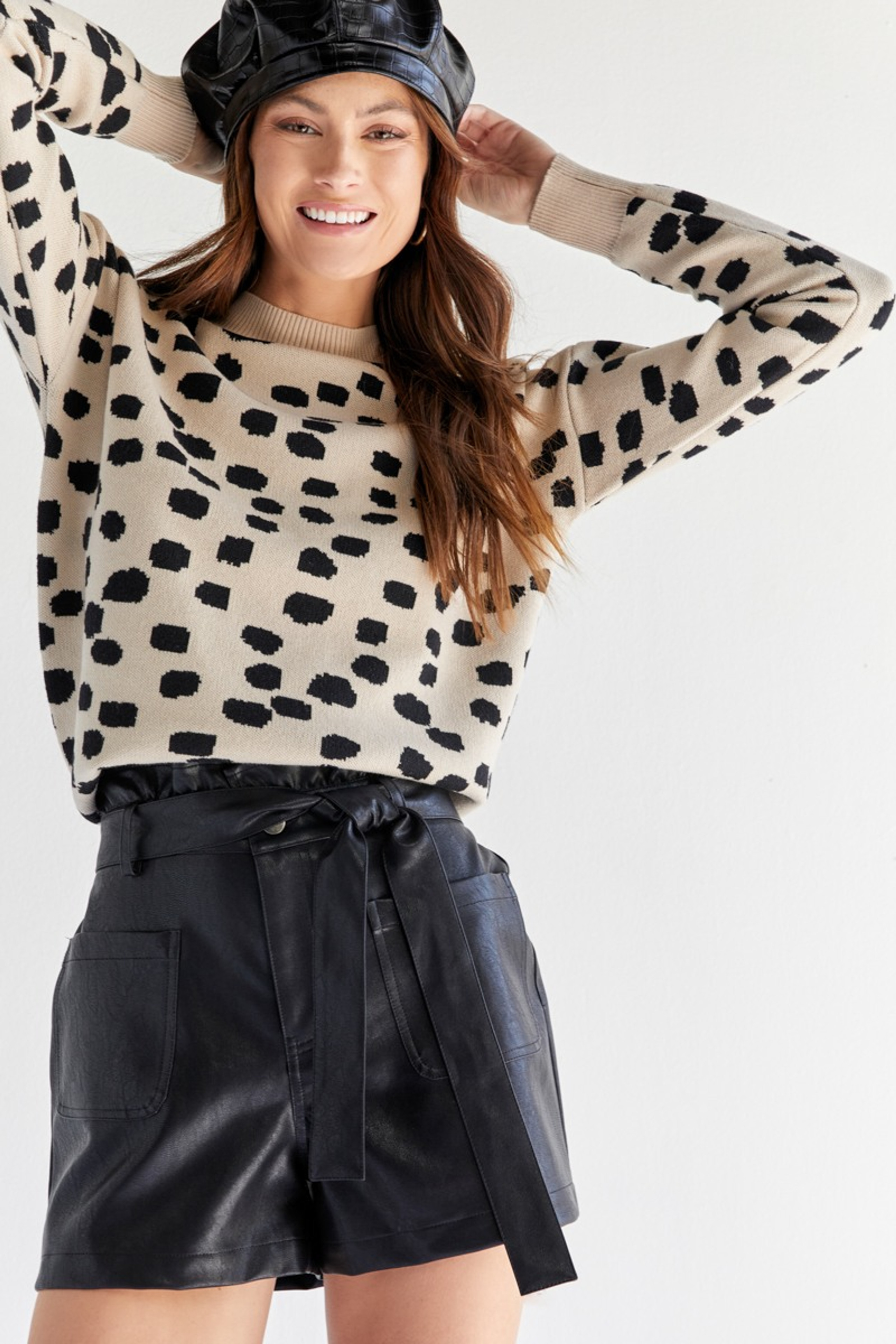 Cameron High Neck Animal Print Pullover | Francesca's