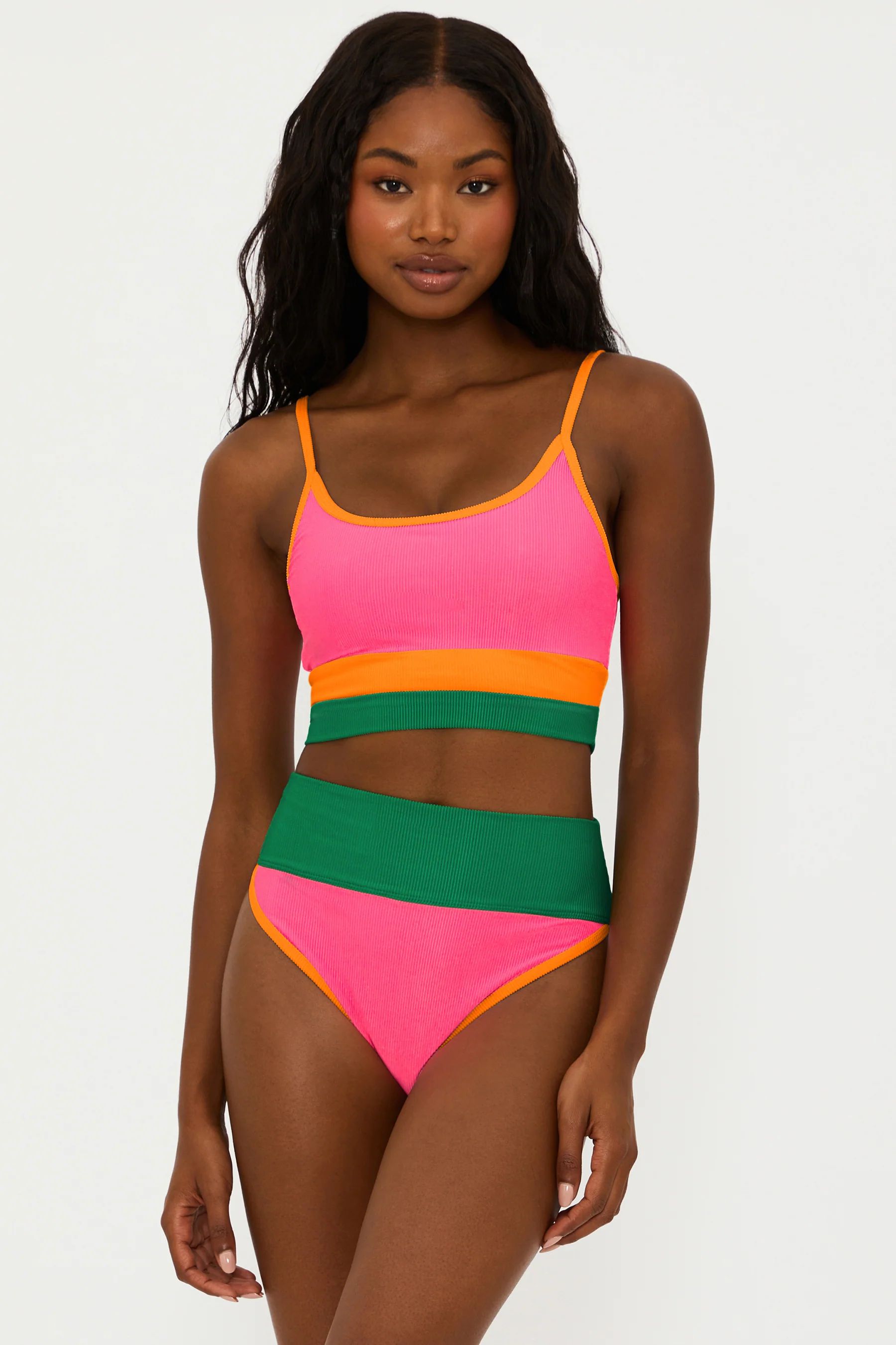 Eva Top Strawberry Colorblock | Beach Riot