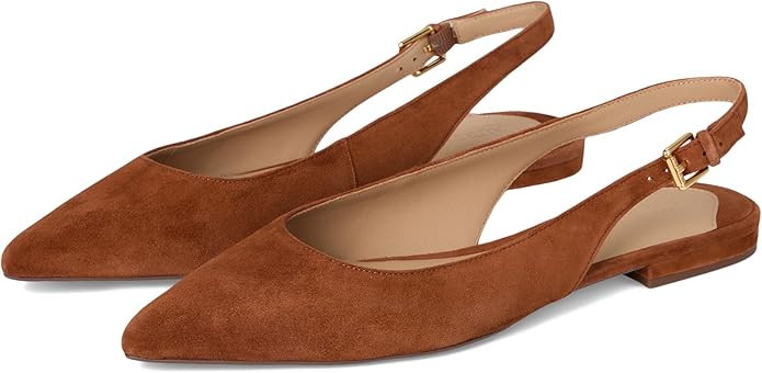 Lauren Ralph Lauren Women's Londyn Suede Slingback Flat Sandal | Amazon (US)