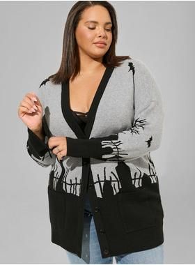 Luxe Cozy Jacquard Boyfriend Cardigan | Torrid (US & Canada)