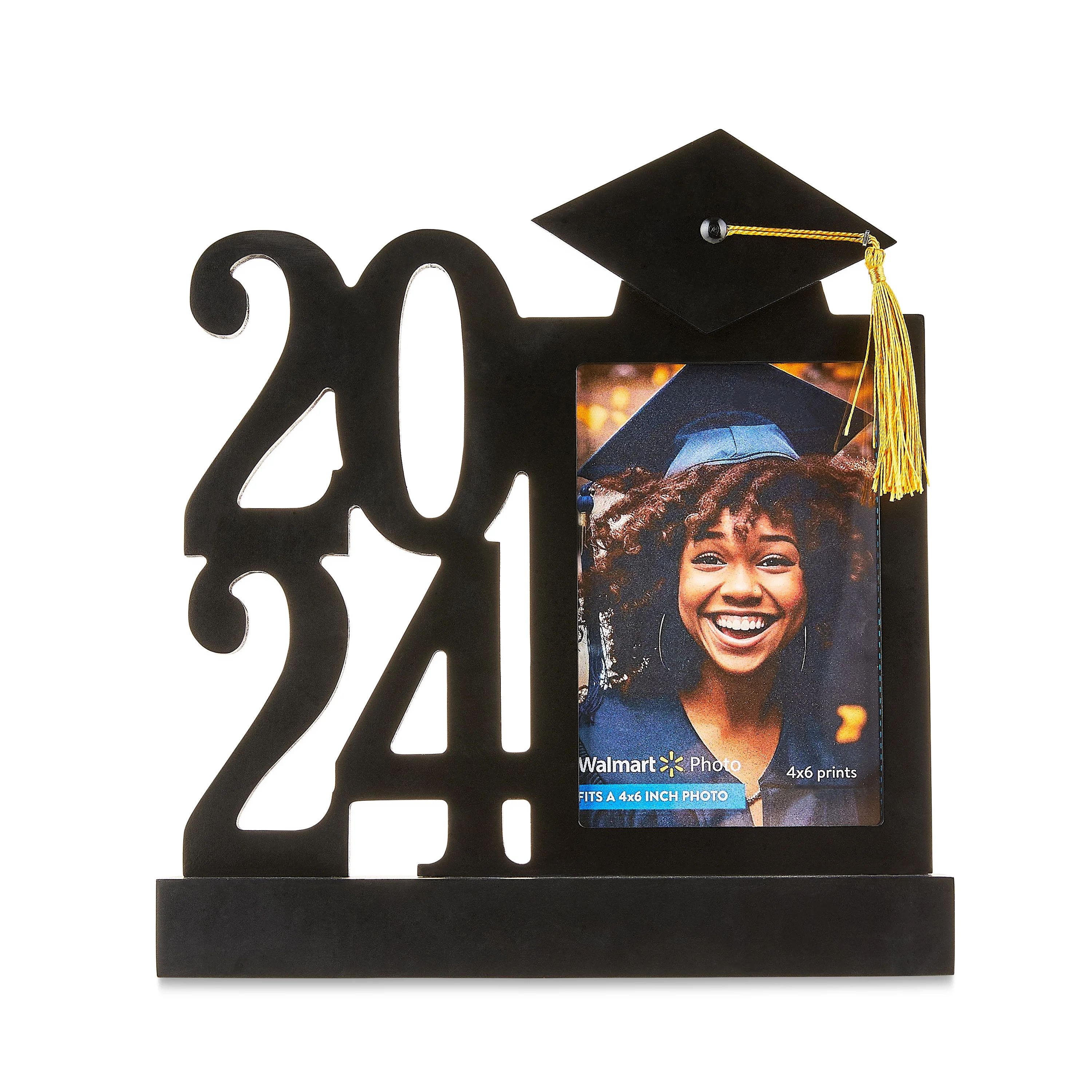 Graduation 2024 Black Tabletop Picture Frame, Holds One 4" x 6" Size Photo, Way to Celebrate - Wa... | Walmart (US)