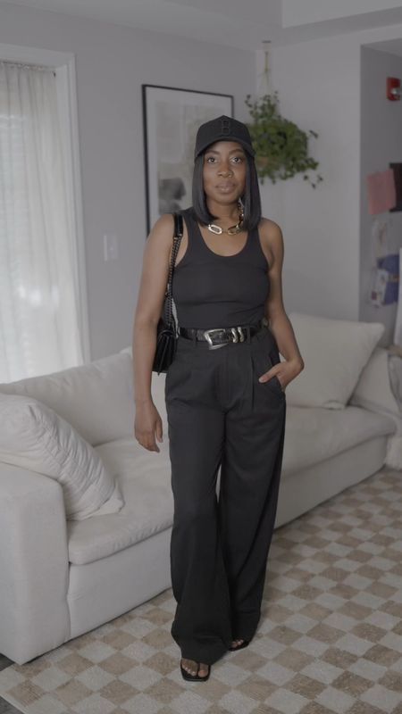 Everlane way high drape pant black trousers outfit mom style 

#LTKVideo #LTKStyleTip #LTKFindsUnder100