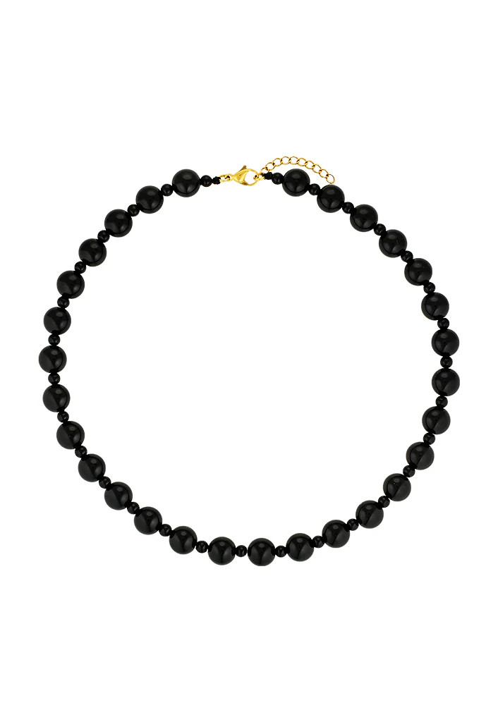 Constance Necklace | Black Agate Beaded Women's Necklace | CENDRÉ | Cendre