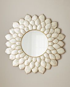 Petal Capiz Mirror | Horchow