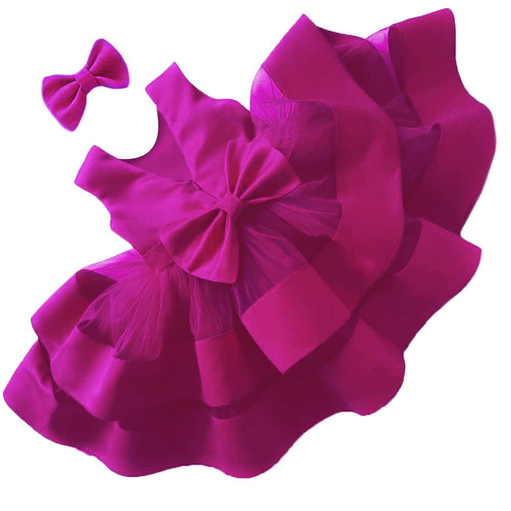 3M-6T Baby Girl Ruffle Lace Backless Pageant Dress Toddler Tutu Gown Flower Tulle Party Dresses | Amazon (US)