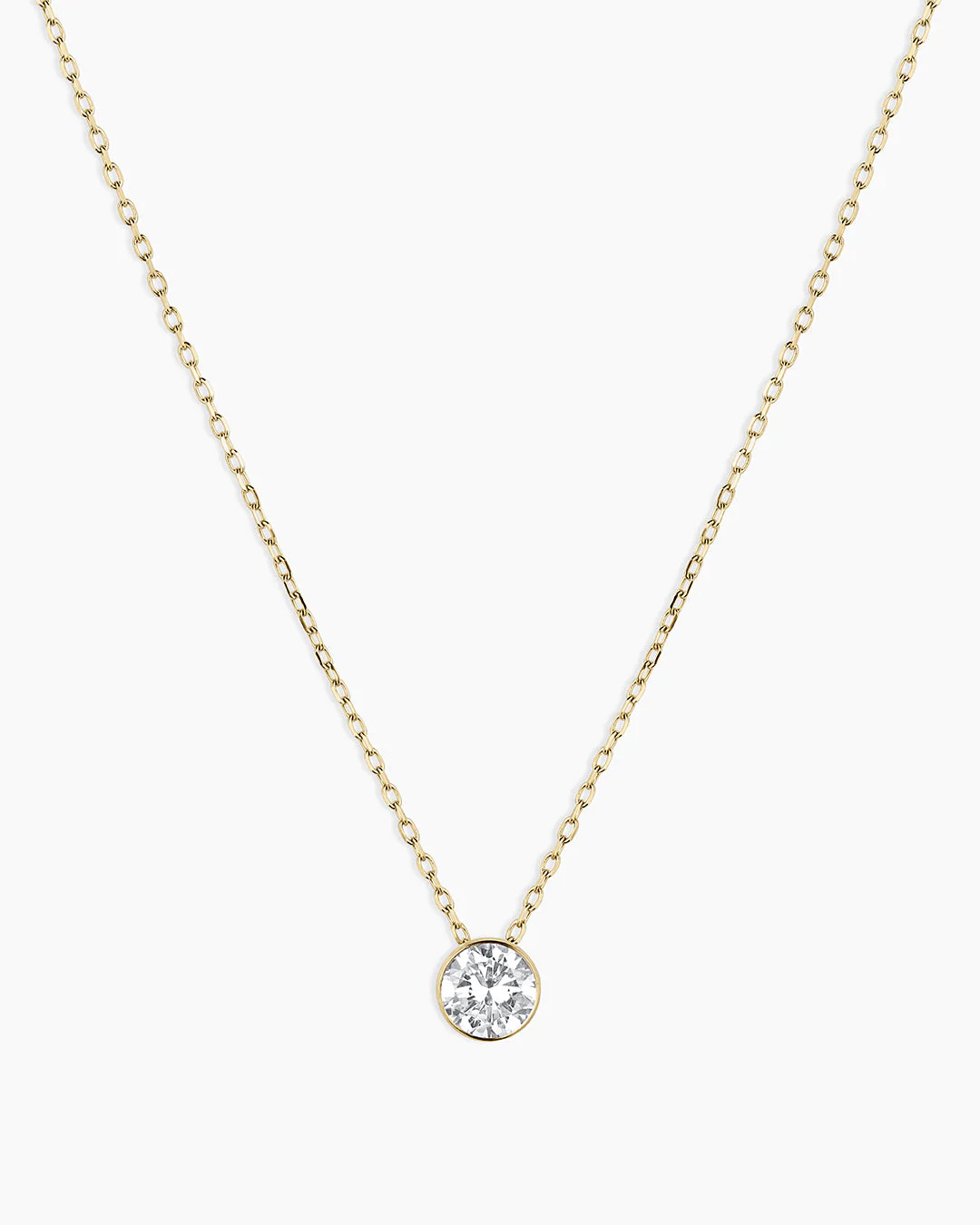 14K Lab Grown Diamond Halo Necklace | gorjana