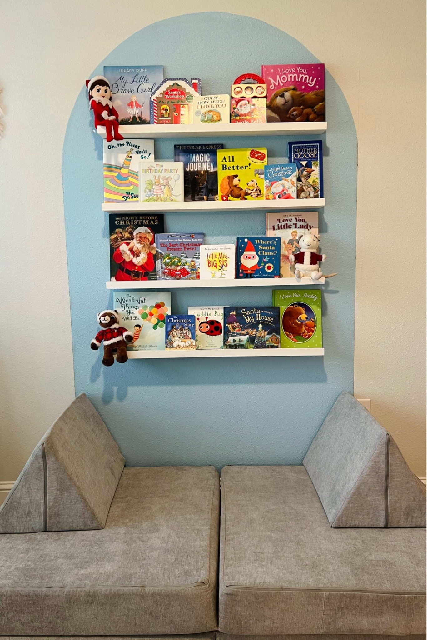 Christmas books on our playroom bookshelves 🎄 
playroom/ baby christmas books/ toddler christmas books/ christmas books for littles

#LTKBaby #LTKKids #LTKHoliday