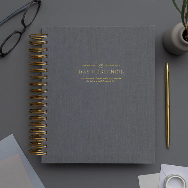 2025 Weekly Planner: Charcoal Bookcloth | Day Designer