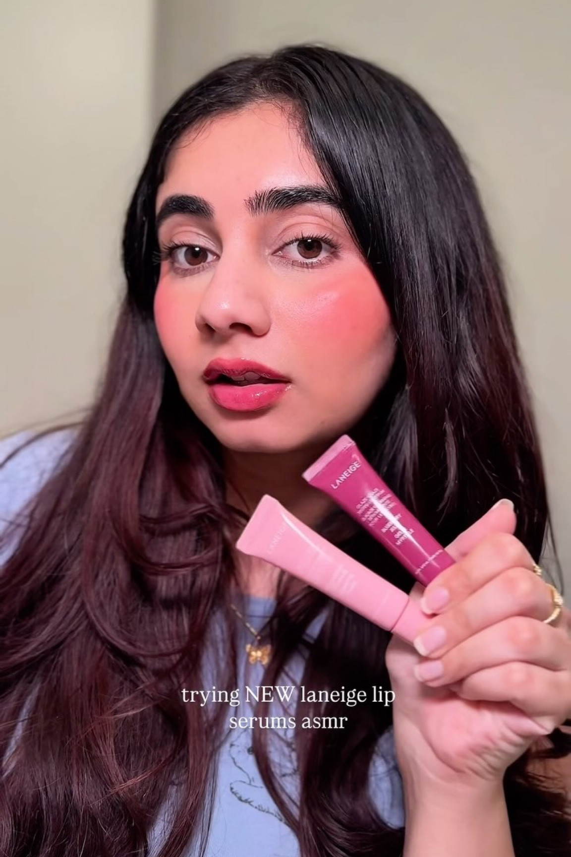 PERFECT berry shades for spring🍓🫐

strawberry sprinkles smells like candyyy🍬
@laneige_us 

#laneige #laneigelipmask #laneigelipbalm #laneigelipserum #lipserum #lipbalm #lip #lippie #berrylip #berrylips #berry #spring #springlips #lipcombo #nycinfluencer #ugccreator #browngirlmakeup #asmr #asmrmakeup #asmrsounds