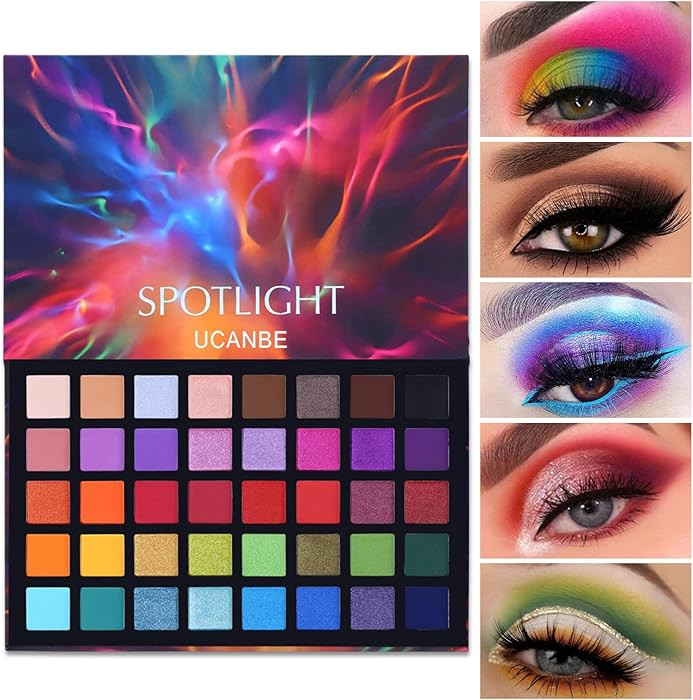 UCANBE Spotlight Eyeshadow Palette Professional 40 Color Eye Shadow Matte Shimmer Makeup Pallet H... | Amazon (US)