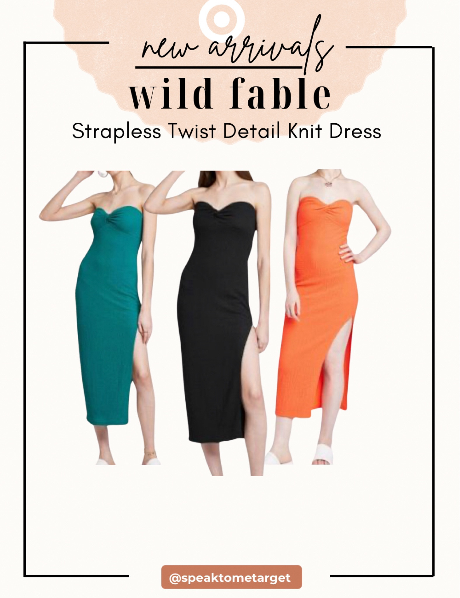 Wild Fable Black Knee-Length Dresses