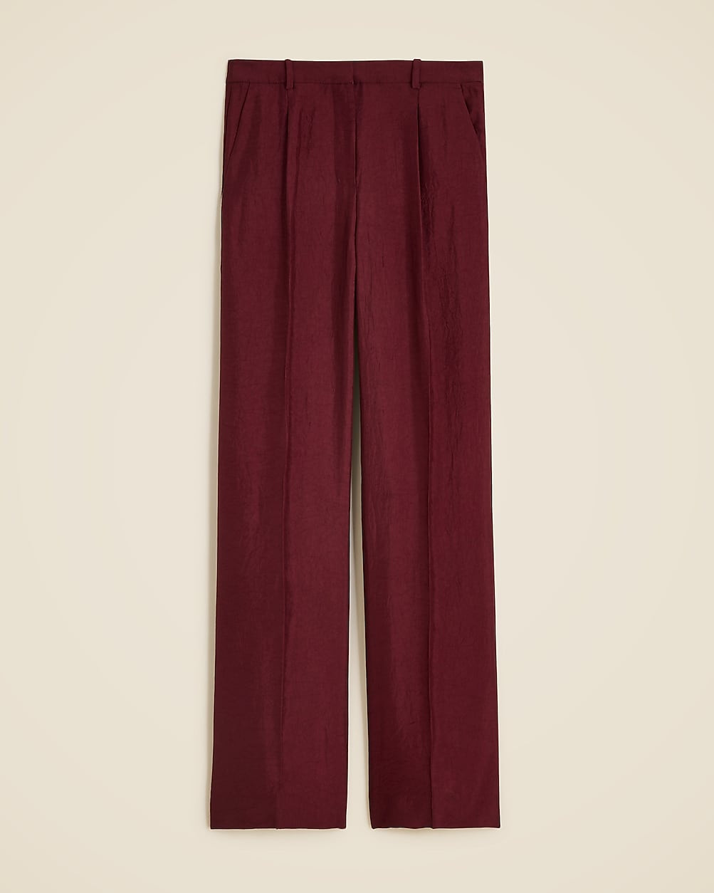 Essential wide-leg pant in textured satin | J. Crew US