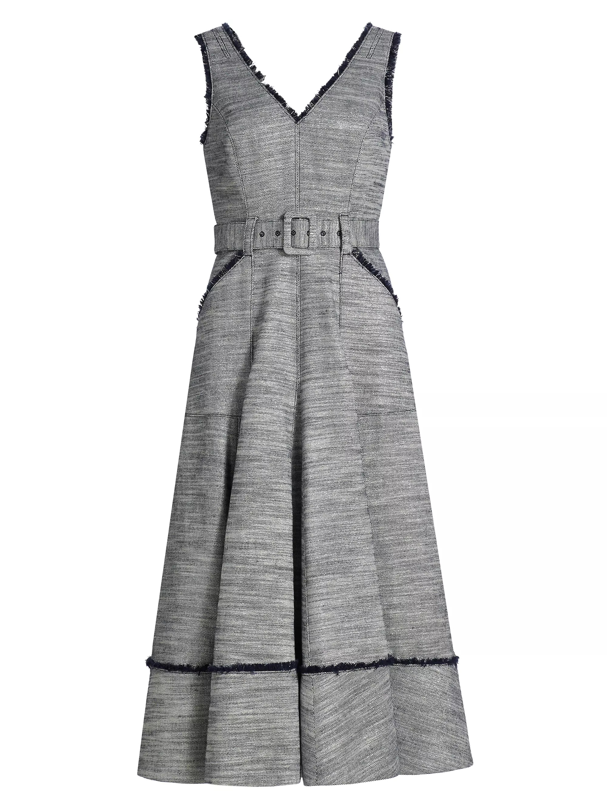 Tadi Heathered Belted Midi-Dress | Saks Fifth Avenue