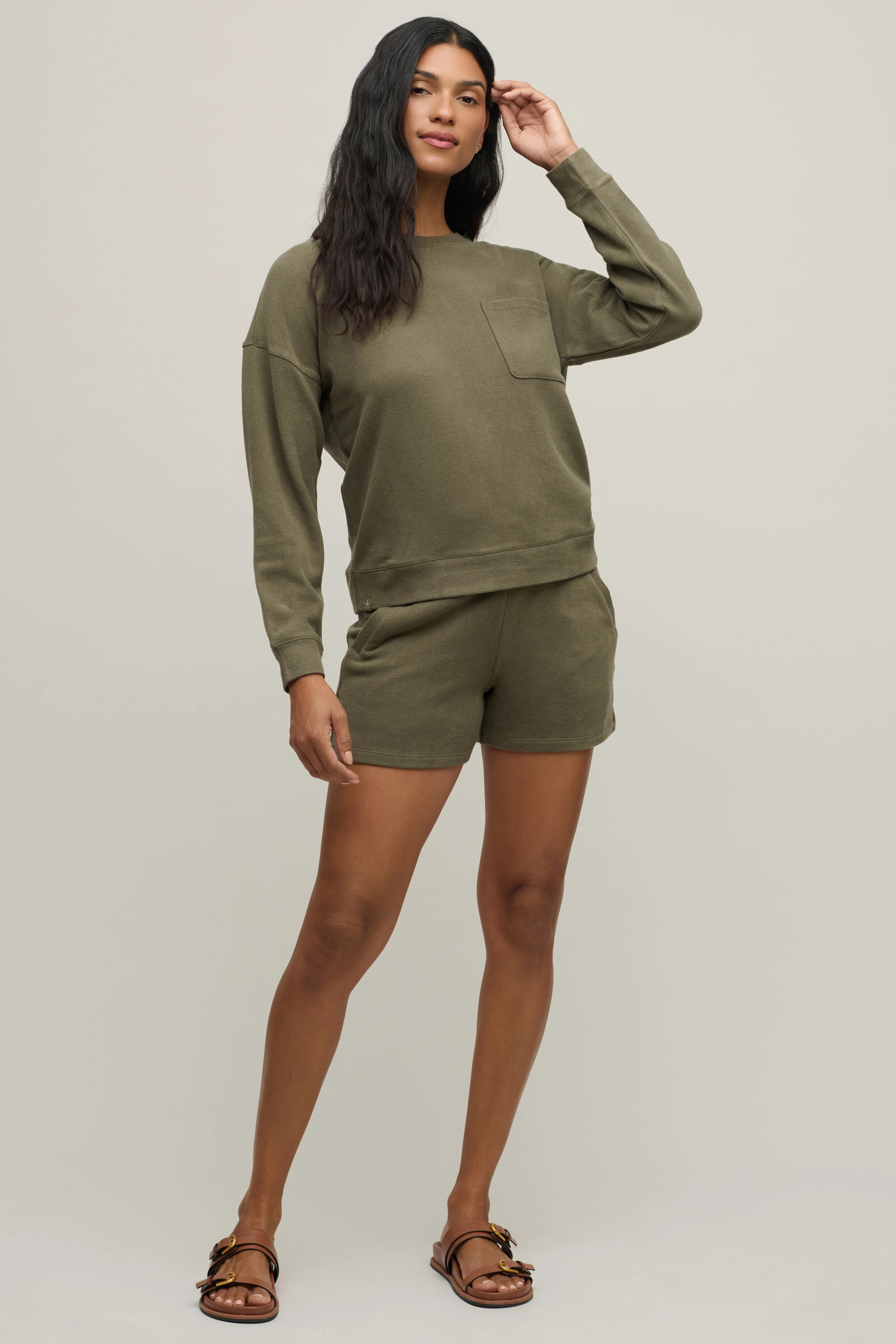 Malibu Collection® Brushed Fleece Short set | Barefoot Dreams