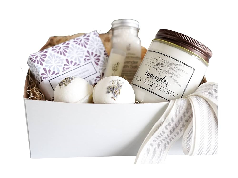 Luxury Spa Day Gift for Women - Relaxing Lavender Essential Oil Spa Day Self Care Kit | Amazon (US)