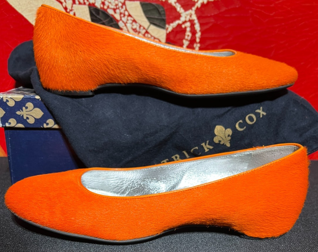 Patrick Cox London Vintage Ballerina Flats Orange Pony Hair Rubber Sole EUC 37 | eBay US