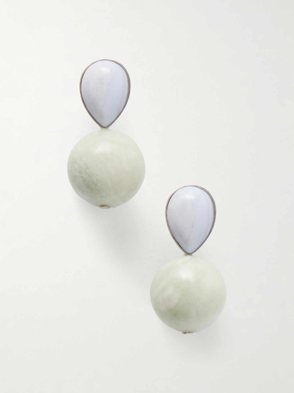 Jennifer Behr - Allison Silver-tone Jade Earrings - Blue | NET-A-PORTER (UK & EU)