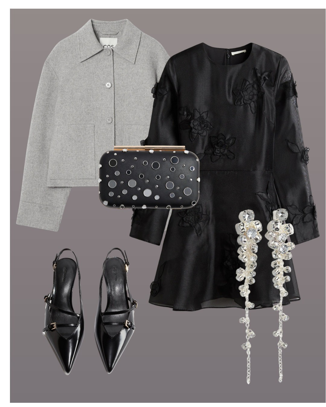 Little black dress with petals and organza 

#LTKwinter #LTKCyberWeek #LTKpartywear