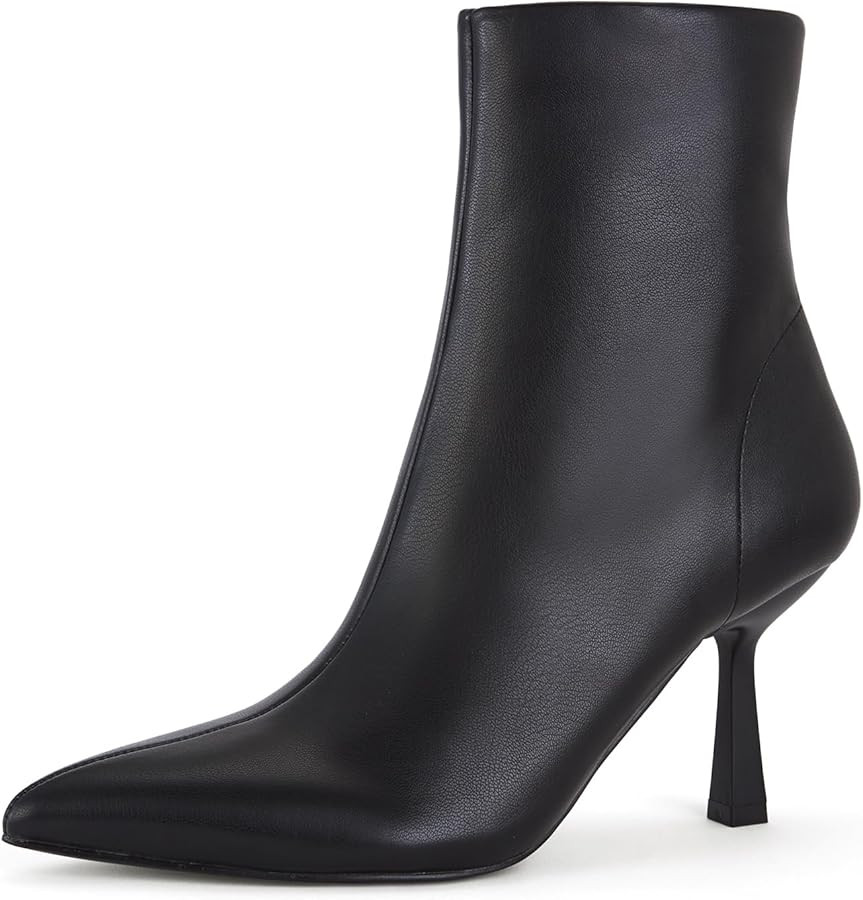 Women's Pointed Toe Ankle Boots with Stiletto Heels and Side Zipper | Amazon (US)