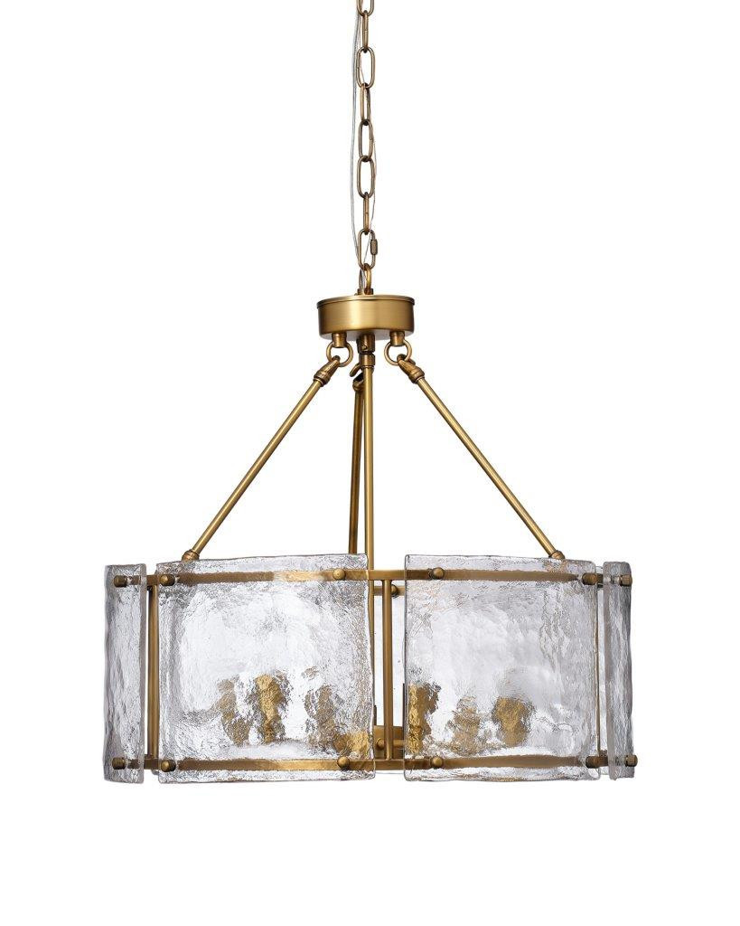 Glenn Large Round Chandelier In Antique Brass | 1stopbedrooms