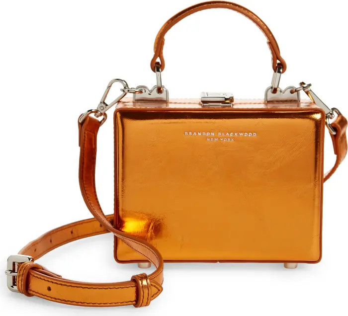 Mini Kendrick Metallic Leather Trunk Crossbody Bag | Nordstrom