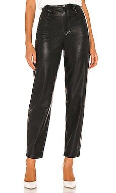 WeWoreWhat Dani Vegan Leather Boyfriend Pant in Black from Revolve.com | Revolve Clothing (Global)