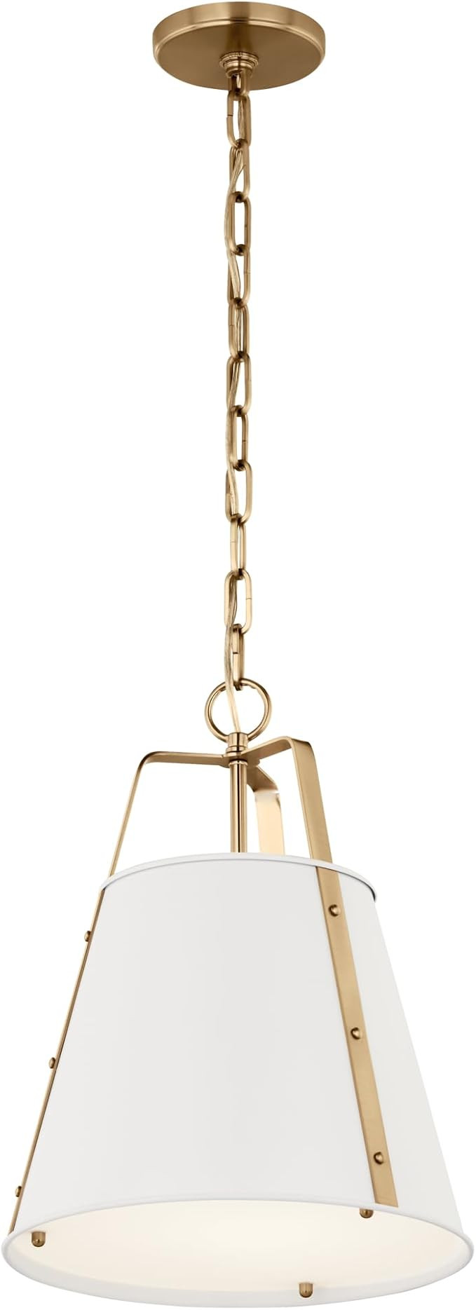 Kichler Etcher 1-Light Pendant Light Fixture, Kitchen Island Hanging Light with Etched Painted Wh... | Amazon (US)