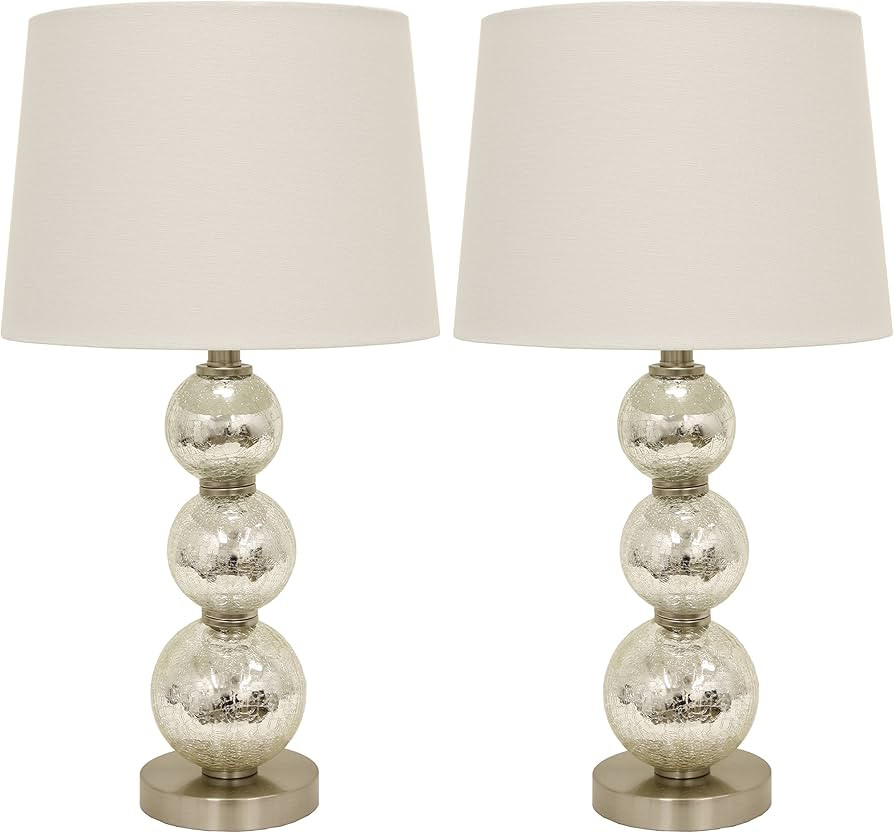 Décor Therapy MP1063 Table Lamp Set, Mercury Silver | Amazon (US)